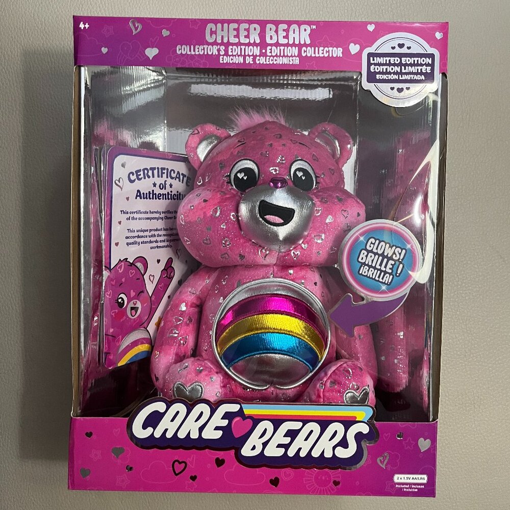 Care Bears 14” Cheer Bear Collector’s Edition - Glow in Dark - Limited Edition